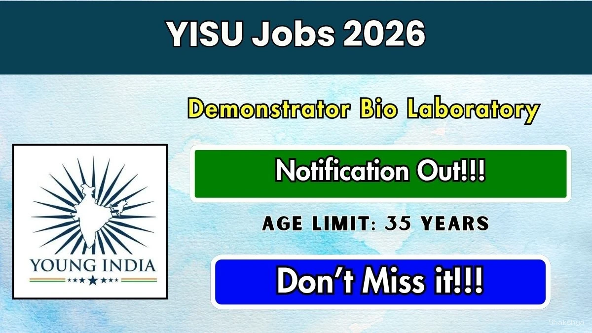 YISU Demonstrator Bio Laboratory Recruitment 2026 - Apply Online YISU Demonstrator Bio Laboratory Recruitment 2026 - Apply Online