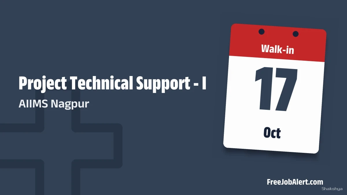AIIMS Nagpur Project Technical Support – I Recruitment 2026 – Apply Online