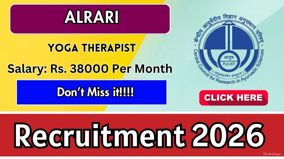 ALRARI Yoga Therapist Recruitment 2026 – Walkin