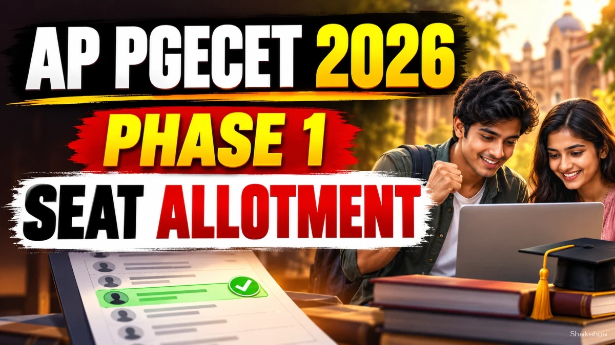 AP PGECET 2026 Phase 1 Seat Allotment on October 9, Check Reporting Dates
