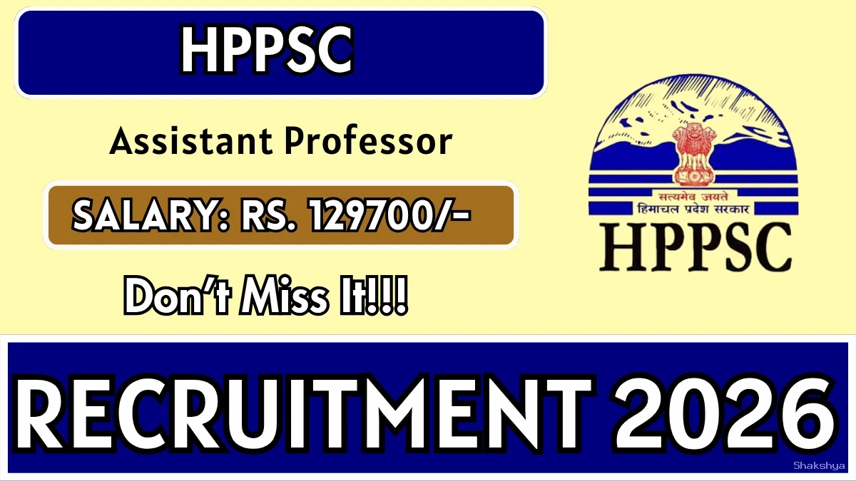 HPPSC Assistant Professor Recruitment 2026 – Apply Online