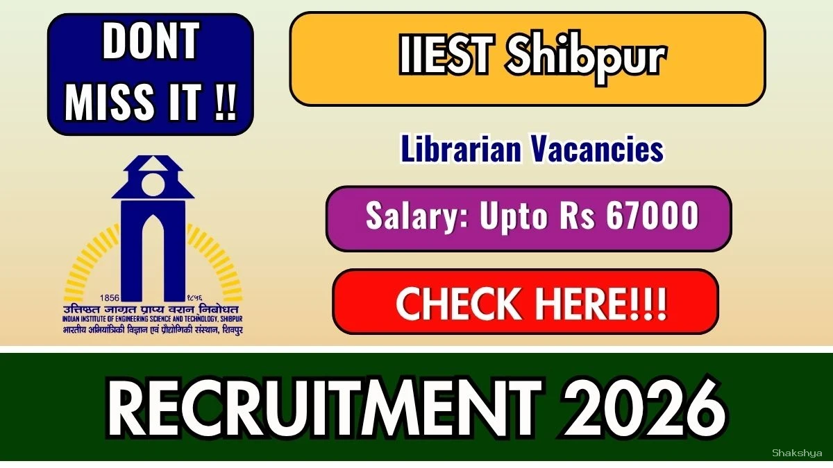 IIEST Shibpur Librarian Recruitment 2026 – Apply Online