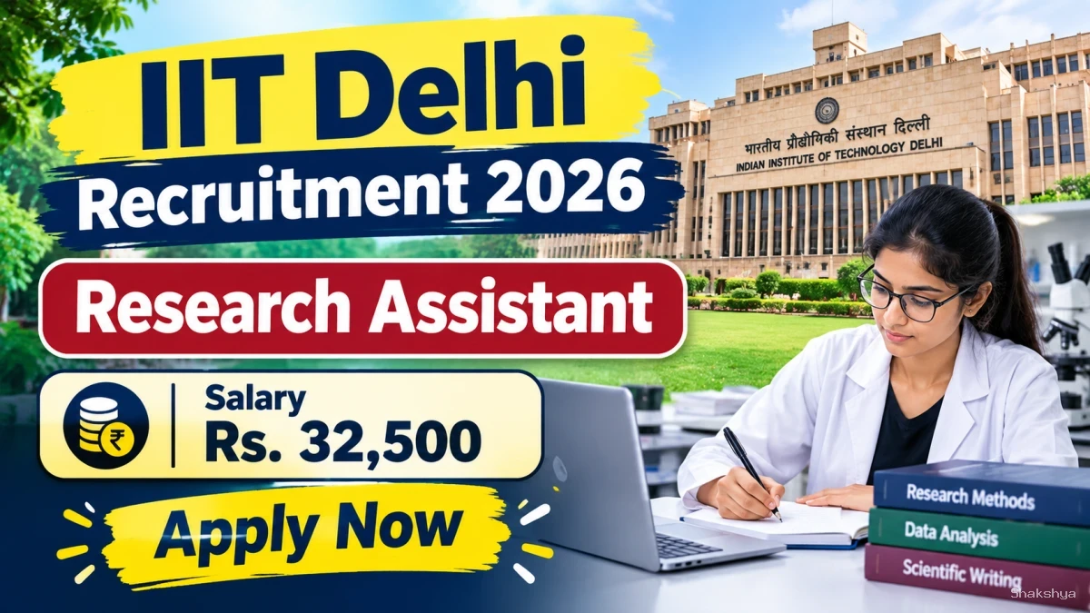 IIT Delhi Research Assistant Recruitment 2026 – Apply Online