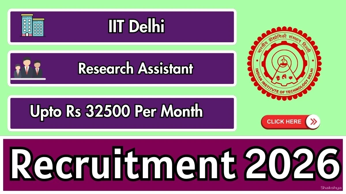 IIT Delhi Research Assistant Recruitment 2026 – Apply by Email
