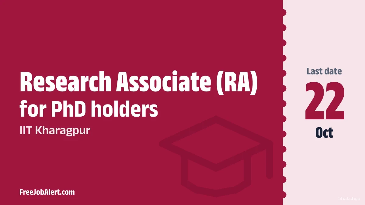 IIT Kharagpur Research Associate Recruitment 2026 – Apply Online