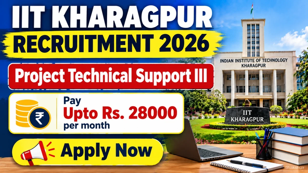 IIT Kharagpur Project Technical Support III Recruitment 2026 – Apply Online
