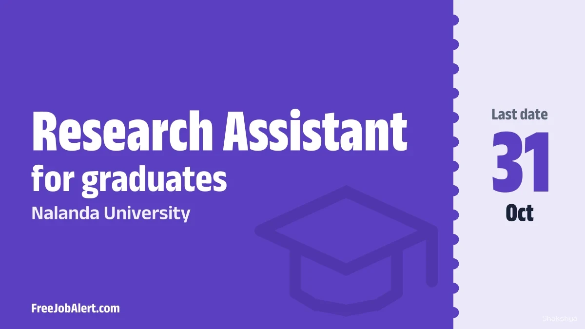 Nalanda University Research Assistant Recruitment 2026 – Apply Online