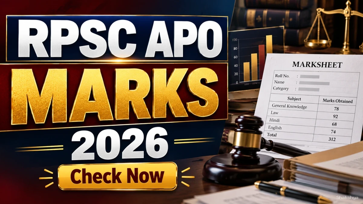 RPSC APO Marks 2026 Out – Check Assistant Prosecution Officer Prelims Marks