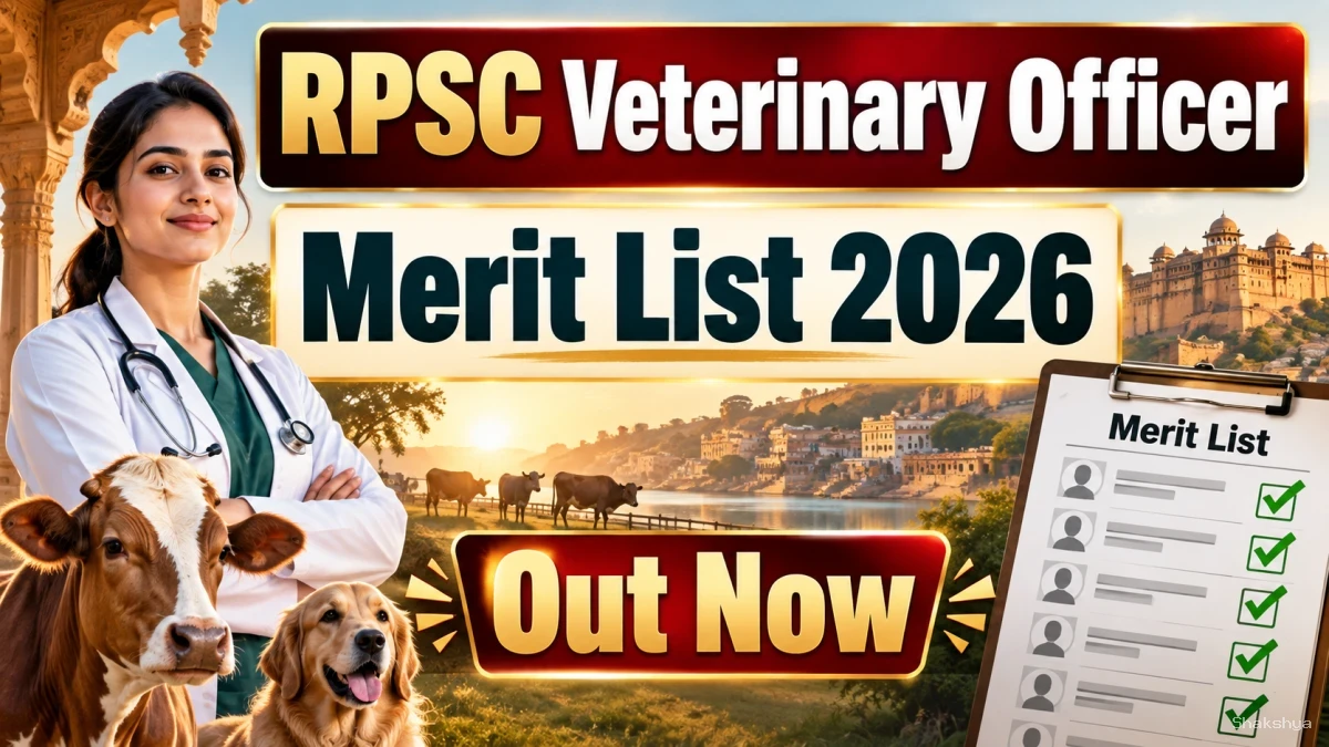 RPSC Veterinary Officer Merit List 2026 Out – 1,100 Candidates in Main List