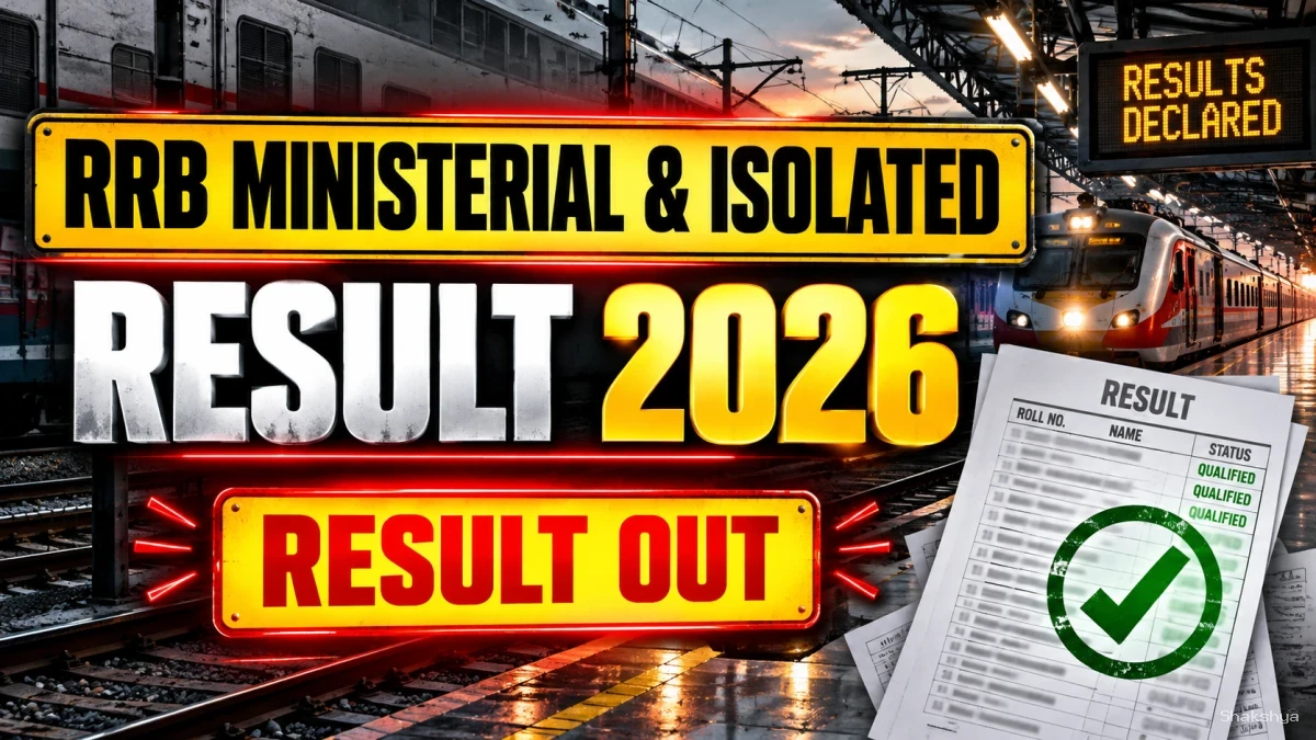 RRB Ministerial & Isolated Category Result 2026 Out – Download Zone-Wise Result & Cut Off