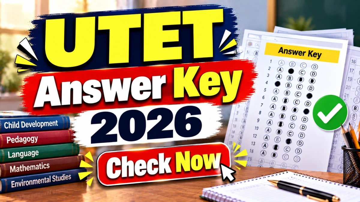 UTET Answer Key 2026 Released for Paper I and II, Objections Open Until October 15